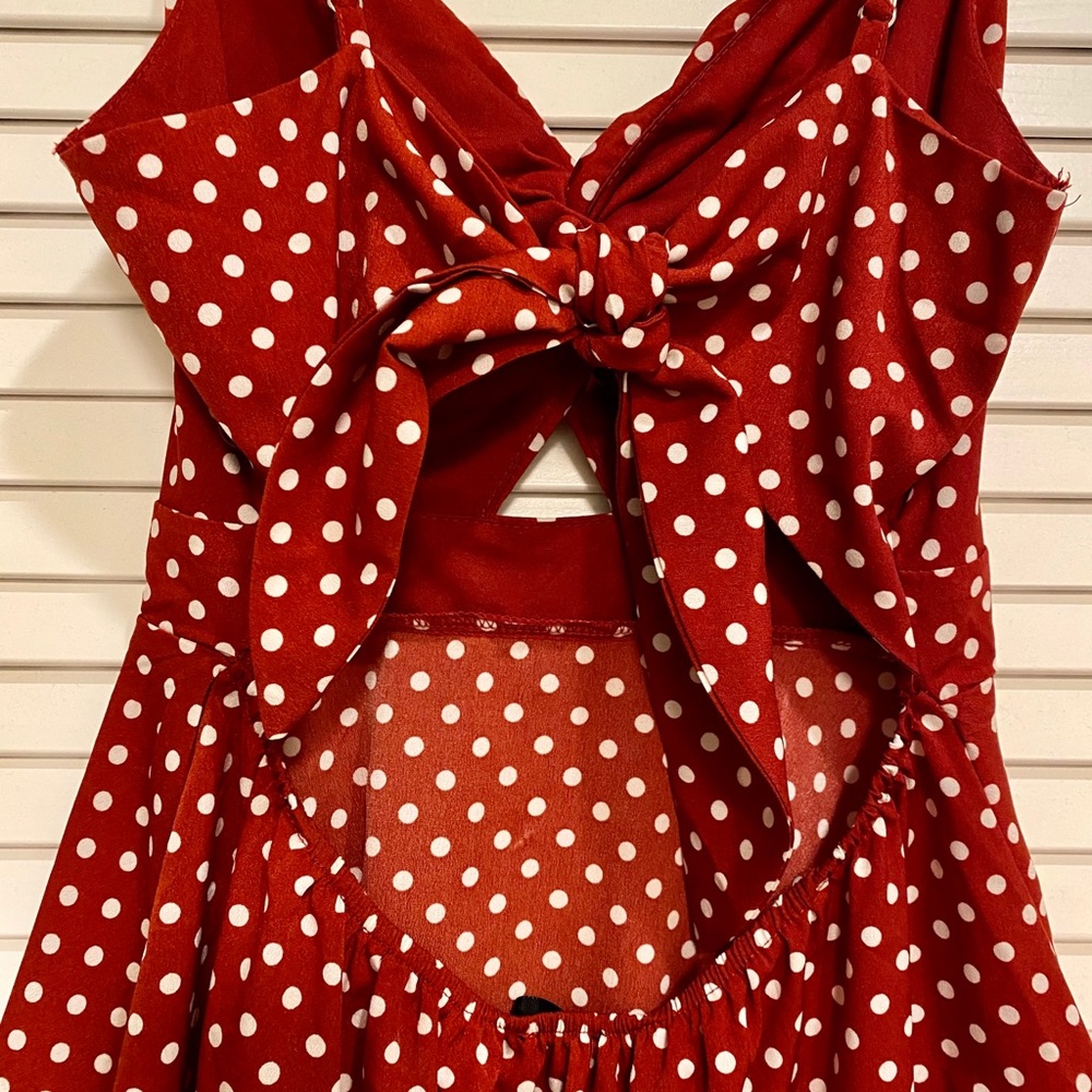 NWOT Shein red and white polka dot dress - Picture 14 of 16